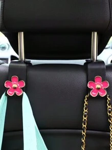 2pcs Car Flower Hooks Car Seat Back Hooks And Storage Items Inside The Car (Hook Direction Is Random)