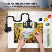 360 Grad flexibler Gooseneck Handyhalter, universeller Langarm-Klemmhalter für Geräte von 3,5 bis 6,7 Zoll, kompatibel mit iPhone 13 Pro, XS Max, XR, X, 8, 7, 6, 6s Plus