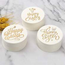 Easter Decoration Hanging Cards, Gilding Craft Cards, Cute Bunny Round Cards, Packaging Labels, Gift Decoration Cards, Suitable For Everyday Valentine's Day Easter Thanksgiving Mother Plot Father's Day And Various Gift Decoration Cards (Style Random) - Multicolor - View 9
