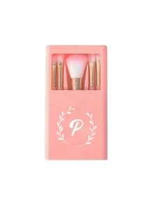 Pink Cosmetic Brush Sets With Mirrors, With Olive Branch Wreath Pattern White Letters A~Z (Excluding Q/U/X), Boxed Cosmetic Brush Sets, Multifunctional Cosmetic Brushes With Mirror Boxes, Mini Multifunctional Cosmetic Pens,Brush Set,Makeup Brush Kit,Make Up Brush Set,Make Up Set Complete,Makeup Brush Set,Complete Makeup Kit,Brush Kit,Brushes Makeup Set,Makeup Gift Set,Set