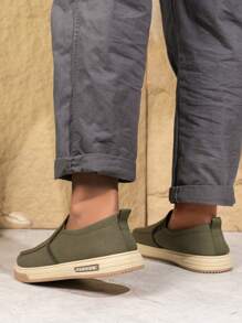 Men's Fashion Canvas Slip-On Casual Breathable Walking Shoes