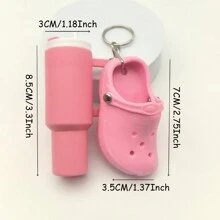 Mini bottiglia d'acqua e portachiavi a forma di scarpa, elegante mini tazza staccabile, scatola portamatite, accessori per borse, ciondoli per borse, mini bicchiere portachiavi, ciondolo creativo, accessori per auto, accessori per la scuola, accessori carini in stile gotico e Y2K
