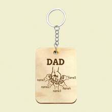 LICVIC Custom Wooden Keychain,Personalized Daddy'S Fist Bump Key Chain,Customized 1-5 Names Keychains,Customizable New Dad Gifts Keychain,Suitable For Keychain Accessories, Backpack Pendants, Keychain Pendants, Room Decorations, Office Pendants,Suitable For Baby Shower Gift,Father'S Day,Birthday Gifts,Anniversary, Family,Dad,Husband,Lover,School Supplies,Back To School,For Office,For School,For Classroom,For Teacher Gifts,For University,For Colleague,For Dorm Rooms,For Teacher,For Boys And Girls,For Teenagers,Junior High School Students,Middle School Students,High School Senior High School Students,College Students,University Students,Freshman,Sophomore,Underclassmen