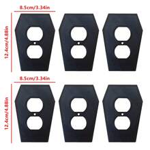Gothic Coffin Lamp Switch & Power Outlet Cover - Halloween Decor Wall Plate, No Battery Required, Easy Installation