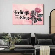 1 Pc Framed Canvas Decor Valentines Day Wall Art Happy Valentines Day Wall Decor Love Wall Decor For Valentines Day Decor Couple Gifts For Living Room Bedroom