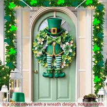 1 Pc, 2D Flat, St. Patrick's Day Doorframe, 180 Cm * 90 Cm / 70.8 In * 35.4 In, Polyester Material, St. Patrick's Day Hanging Decor, Background Banner, Suitable For Large Party Supplies And Gift Entrance, Room, Garden Wall Decoration