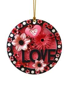 1 件 LOVE 情人节 2D 亚克力装饰，理想的情人节礼物，婚礼派对装饰，婚礼季节家居窗饰，情侣周年纪念礼物，多用途悬挂装饰，订婚派对装饰礼物生日毕业 - 彩色 - 查看 9