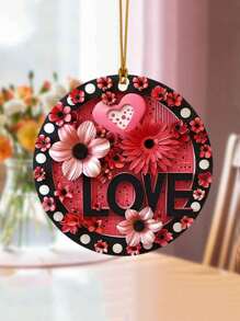 1 件 LOVE 情人节 2D 亚克力装饰，理想的情人节礼物，婚礼派对装饰，婚礼季节家居窗饰，情侣周年纪念礼物，多用途悬挂装饰，订婚派对装饰礼物生日毕业 - 彩色 - 查看 5