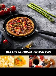 1 Set (1pc Skillet +1pc Applicator) Flat Skillet, Crepe Pan, Tortilla Pan, Flat Skillet, Omelet And Kitchen Induction Cooker Pan, Pancake Pan Round Skillet With Cooling Handle, This Crepe Pan Can Be Used On Gas, Induction Cooker, Electric Stove, Electric Ceramic Stove And Other Stoves