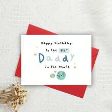 Geburtstagskarte "Weltbester Papa" - perfekt für Ehemann oder Vater, ideales Geschenk zur Feier eines Vaters zum ersten Mal, kreative Grußkarte und Andenken zum Vatertag - perfekte Geburtstagsdekor, 5*7 Zoll - mit dickem Umschlag