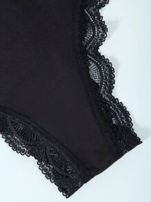 10 pièces, String fin noir en dentelle pour femmes, string en dentelle romantique à nœud, sexy et pour jeunes filles. Ensembles de strings confortables, doux et respirants