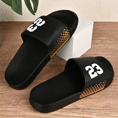 Men's Sports Slide Sandals, Thick EVA Sole, Lightweight Casual Indoor/Outdoor Slippers, Summer Outdoor, Beach And Leisure Flip Flops