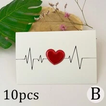 1pc Envelope Included 520 Valentine's Day Gratitude Handmade Small Card Blessing Thanks Love Message Mother Fun Greeting Card