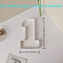 1pc 0-9 Number Design Photo Prop Tray, Not For Direct Food Contact, DIY Cooked Food Number Plate, Decorative Party Cardboard Number Box, Suitable For Elderly Birthday Fruit Cookies Dessert Plate, Cake Display Stand, Graduation Ceremony, 1st Birthday, Family Gathering, Bridal Shower, Atmosphere Decoration, Handmade