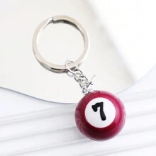 1pc Unisex Billiard Ball Keychain Pendant, Bag & Car Keyring, Perfect Gift - Multicolor - View 12