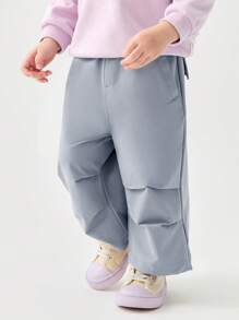 mini bala Baby Girl' Outdoor Pants, Waterproof And Stain-Resistant Loose Bottoms