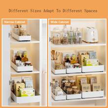 1pc/3pcs Heavy Duty Pull Out Cabinet Organizer,Kitchen Organization,Pull Out Drawers For Cabinets,Bathroom Under Sink Organizer And Storage,Bedroom Slide Out Drawers,Pantry - Medium - View 4