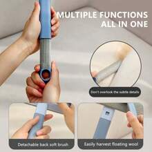 Multifunctional Pet Hair Remover Effectively Remove Loose Hair Reusable Pet Hair Remover For Pet Grooming Massage Brush Cleaning Tool - trắng - Xem 5