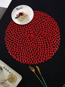 1/4 件，圣诞花餐垫，圣诞节餐桌装饰 PVC 餐垫，花瓶垫，圣诞花餐桌装饰保护垫 - 彩色 - 查看 2