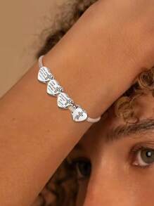 1 pièce Pendentif perle à breloques de cœur de squelette, brave et courageux. Convient pour les bracelets. Bijoux DIY pour femmes.
