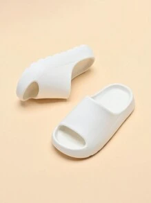 Sandalias tipo diapositiva suaves y antideslizantes de suela ligera y espumosa para niños, de secado rápido con correa simple, sandalias casuales para la playa para niños y niñas
