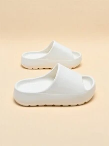 Sandalias tipo diapositiva suaves y antideslizantes de suela ligera y espumosa para niños, de secado rápido con correa simple, sandalias casuales para la playa para niños y niñas