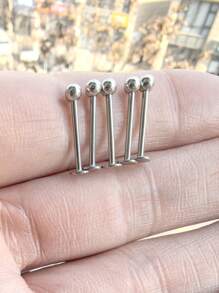 5 件/套 16 克不锈钢尖锥滚珠螺丝设计身体首饰，适用于欧美穿孔装饰，男女皆宜的软骨耳洞