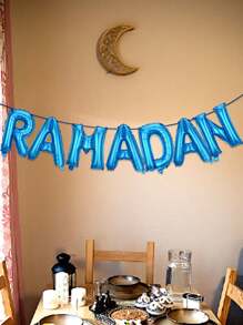 7 Stücke 16-Zoll-Ramadan-Buchstabenballon-Set, Gold, Silber, Roségold, Blau, Rose, Rot, Eid Mubarak-Partydekorationen - Verschiedenfarbig - Übersicht 5