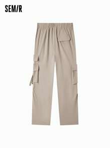 SEMIR 女士抽绳工装裤，高街甜美酷炫风格，阔腿春季长裤
