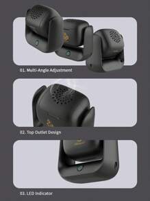 bukhoon 可旋转电子香炉 新款旋转香薰机 高品质阿拉伯香炉 USB 可充电礼品套装 - 單色 - 查看 6