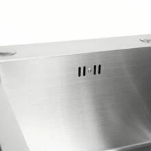 HaroldDol Double Bowl Stainless Steel Drop-In Kitchen Sink Dishwasher Vegetable Sink Home - Silver - View 2