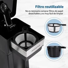 Aigostar Cafetera Eléctrica Portátil de 700W con Taza de Viaje de 420ML, Cafetera de Goteo Personal, Ideal para Oficina o Viajes - Negro - Ver 4