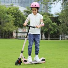 COBIZI Electric Scooter For Kids 6-14 Years 150W Motor 16 Km/H E-Scooter Adjustable Speed And Height Colourful Lights LED Display Foldable Electric Scooter For Kids Teens ﻿ ﻿ - 粉色 - 查看 3