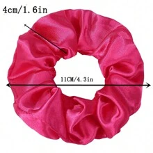 7 pièces Élastiques à cheveux couleur unie pour femmes, bandeaux pour cheveux doux et élégants, set de variété de tons roses
