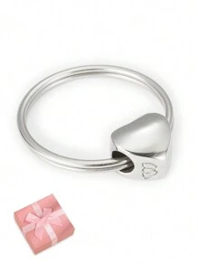 1 件个性化雕刻文字钥匙扣，3D 心形情侣钥匙圈，附赠礼品盒，适合情人节、派对、婚礼礼物，适合伴侣、家人、朋友、日常佩戴 - 彩色 - 查看 9