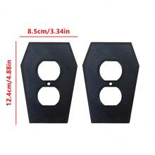 Gothic Coffin Lamp Switch & Power Outlet Cover - Halloween Decor Wall Plate, No Battery Required, Easy Installation