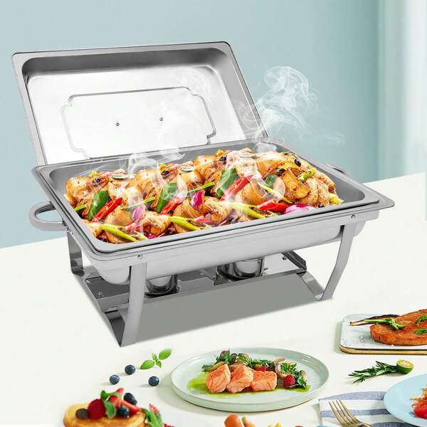 Serveur de buffet chauffe-plats, réchaud en acier inoxydable, ensemble de buffet de réchaud