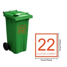 Pack Of 2 White Bin Sticker Numbers Waterproof Self Adhesive Bin Numbers For Wheelie Bins Large Numbers, Graphic Print - Multicolor - View 15