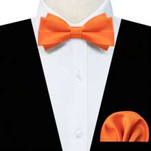 1pc Solid Color Polyester Bow Tie, All Seasons - Multicolor - View 14