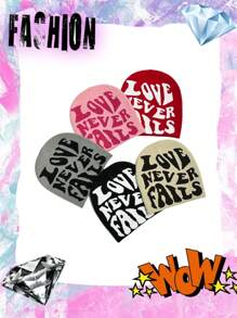 Gothic Letter Jacquard Y2K Beanie Hat, Hiphop Color Block Knit Cap, Elastic Skull Breathable Visorless Cap, Unisex Street Casual Acrylic Jacquard Y2K Fashion Knit Hat, All Seasons - A - View 8