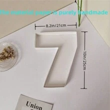 1pc 0-9 Number Design Photo Prop Tray, Not For Direct Food Contact, DIY Cooked Food Number Plate, Decorative Party Cardboard Number Box, Suitable For Elderly Birthday Fruit Cookies Dessert Plate, Cake Display Stand, Graduation Ceremony, 1st Birthday, Family Gathering, Bridal Shower, Atmosphere Decoration, Handmade
