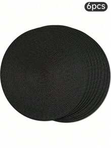 6 Pieces Of 15 Inch PP Woven Round Table Mats, Non Slip Insulated Washable Table Mats. Suitable For Home Dining Table Decoration, Parties, And Events,Household,Event & Party Supplies,Birthday,Ballon Christmas, Room Wall Decorations,Christmas Decorations,Ornaments, Gifts,Wreaths, Thanksgiving,Home Decor,Birthday Decarations,New Year Gifts,Valentine's Day Gifts - Multicolor - View 5