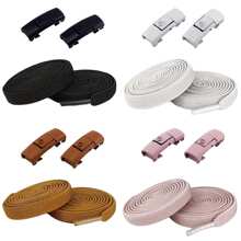 1/4 pares para hombres y mujeres, cordones elásticos de fácil clip sin atar - 1 par, material de poliéster y spandex, cordones sin texto para zapatillas