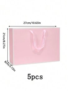 1pc Simple Gift Packaging Bag Suitable For Birthday Party Valentine's Day - Pink - View 10