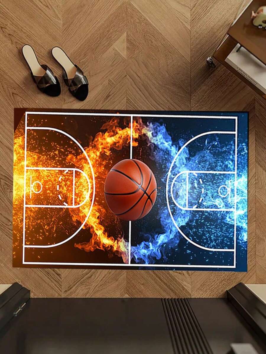 1pc New Basketball Themed Fireworks Carpet Slip Resistant Stain