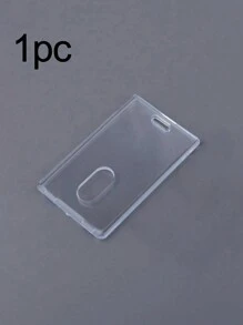 亚克力透明重型塑料卡片保护套透明徽章保护套立式办公用品学生餐交通（不含卡）卡夹钱包名片夹信用卡夹身份证夹女士女士男士卡片钱包 - 無色 - 查看 16