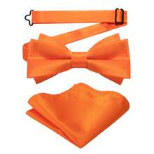 1pc Solid Color Polyester Bow Tie, All Seasons - Multicolor - View 6