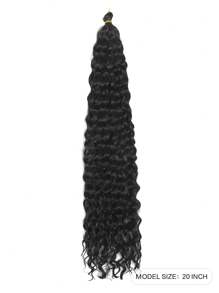 1 件 20"/22"/30" 自然长波浪卷合成假发，有巧克力棕色/黑色/金色/酒红色可选，适合女性日常、节日、派对、音乐节、狂欢节、新年等场合，可作为礼物。 - 彩色 - 查看 3