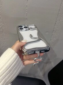 1pc Stylish Hollow Snake Shaped Phone Case, Electroplated Finish, Animal Snake Pattern TPU Soft Shell Phone Case Compatible With Apple 17/17 Pro/17 Pro Max/17 Air, 16 Pro Max, 15, 14, 13, 12, 11, Galaxy S22, S23, S24, S25, S23 FE, S23 Ultra, S24 Ultra, S25 Ultra, A06, A16, A26, A36, A54, A55, A14, A15