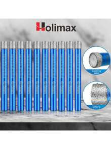 干式金刚石钻头套装 10 件 1/4 英寸 6 毫米小金刚石孔锯套件适用于花岗岩大理石瓷砖陶瓷石材玻璃硬质材料（不适用于木材）圆柄 - 藍色 - 查看 6